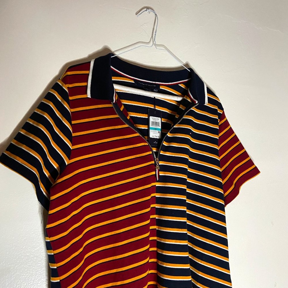 (Sz. M Mens / L Womens) Tommy Hilfiger Quarter Zip Polo 0X BNWT